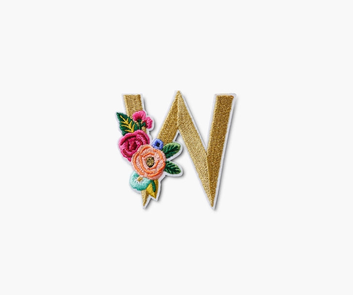 Monogram Embroidered Sticker Patch Letters