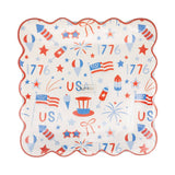USA Icons Paper Plate - 9"