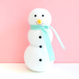 Flocked Snowman- Large