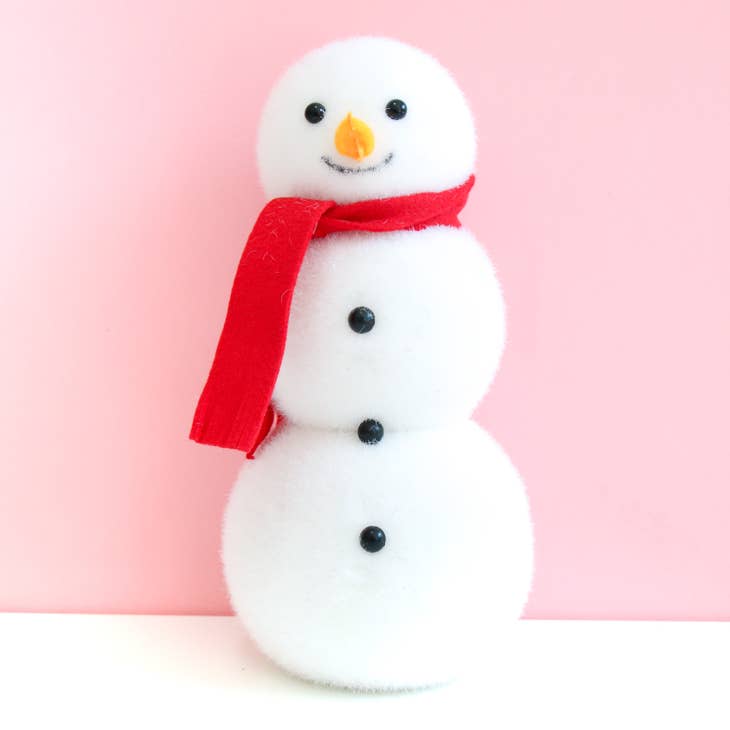Flocked Snowman- Large