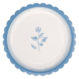 Round Blue Flower 8" Plate