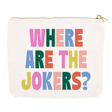 Where Are The Jokers Zipper Canvas Card Pouch