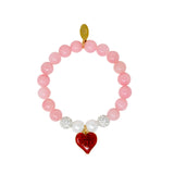 Fancy Pink Hearts Bracelet