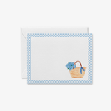 Hydrangea Rattan Bag Flat Notecards [Sets of 8]