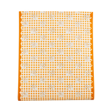 Rust Gingham Block Print Paper Table Runner