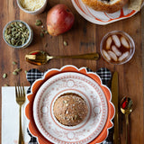 Falloween Rust Scalloped Round 10" Paper Plate
