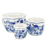 Ceramic Chinoiserie Planter Pot