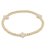 Egirl Signature Cross Gold Pattern 3mm Bead Bracelet