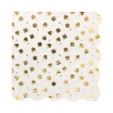 FOIL Shamrocks Cocktail Napkin
