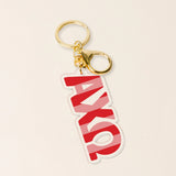 Sorority Stripes Acrylic Keychain