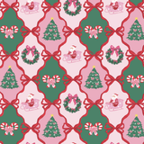 Santa's Candy Cane Christmas Pajama Set with Pants