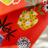 Cotton Tea Towel with Embroidered Detail | Kitchen Shelf