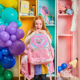 "Taylor" Quilted Confetti Hearts Backpack