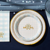 Blue Plaid Dinner Plates