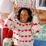 Tinsel in a Tangle Needlepoint Pillow