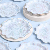 Something Blue Plates - 25 paper plates, bachelorette, bride