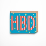 HBD Blue Stars Card