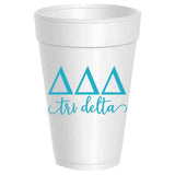Delta Delta Delta - ΔΔΔ - Styrofoam Cups - 10 pack