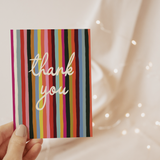 Thank You Rainbow Stripes Card