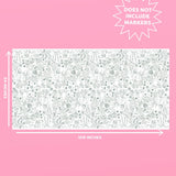 Merry Christmas Coloring Paper Tablecloth