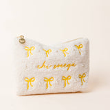 Sorority Bows & Pearls Teddy Pouch