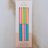 Slim Pen, Set of Four | Duo-Tone Neons