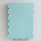 Scalloped Shaped Notepad | Aqua + Blue Edge