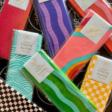 Tangy Red Fussy Stripe Tissue Paper