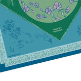 Cherry Blossom Mahjong Playing Mat in Malachite