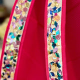 'Audrey' Bow & Jewels Confetti Clear Backpack
