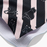 Striped Black Cats Tea Towel