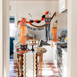 Orange and Black Ric Rac Paper Table Runner