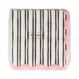 White & Black Striped Cocktail Napkin
