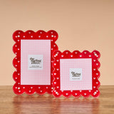 Rectangle Scalloped Acrylic Frame-Tiny Hearts