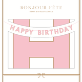 PINK SIGNATURE HAPPY BIRTHDAY BANNER