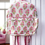 Cassie Pink Floral Print Backpack