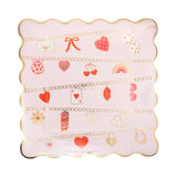 Valentines Charm Scalloped Square Plate