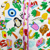 Quilted Weekender Duffle Bag | Lucky Vibes White