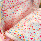 "Taylor" Quilted Confetti Hearts Backpack