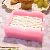 Pink Palm Acrylic Scalloped Cocktail Napkin Holders, SumnerEdit