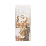 Brown Gingham Turkey To Go Cups (8ct 16oz)