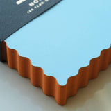 Mini Wave Shaped Notepad | Sky + Tangerine Edge