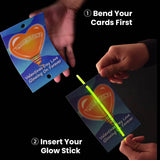 108 PCs Glow Sticks 6 Colors with Neon Party's Day Cards