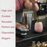 12 oz. Pink Elegant Stemless Plastic Wine Glasses - 16 pcs