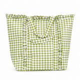 Gingham Ruffle Tote Bag