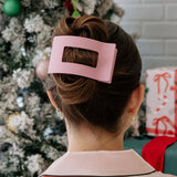 Flat Rectangle Hair Clip | Large | Merry Pinkmas