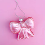 Pink Bow Christmas Ornament