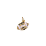 Black Stone Football Charm