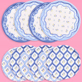 Blue White Coastal Plates