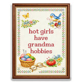 Hot Girls Have Grandma Hobbies Sticker